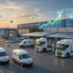 Retrospectiva das Tendências Logística 2025, mostrando o avanço da digitalização e sustentabilidade no setor.